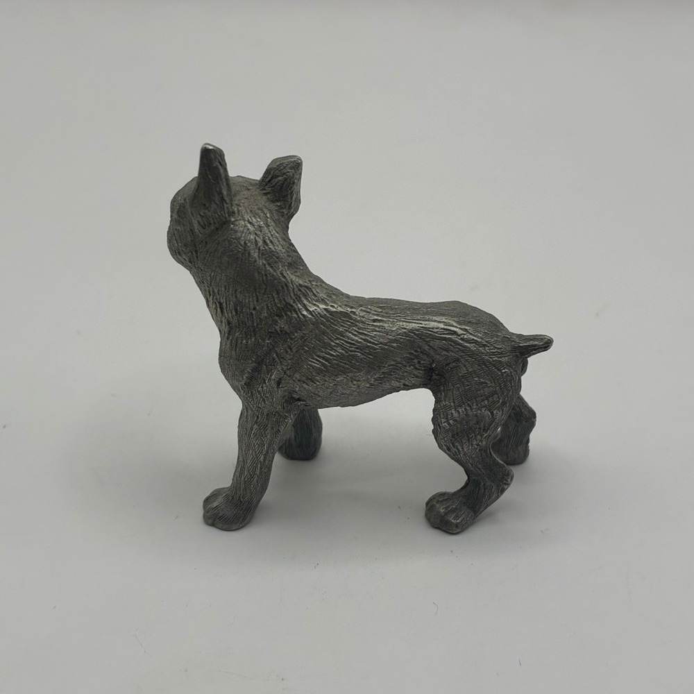 Spoontiques Pewter Boston Terrier French Bulldog Miniature Dog Figurine Vintage - Picture 2 of 5